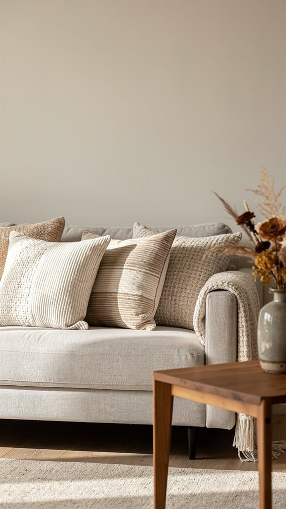 Transition Pillows by Texture, Not Just Color