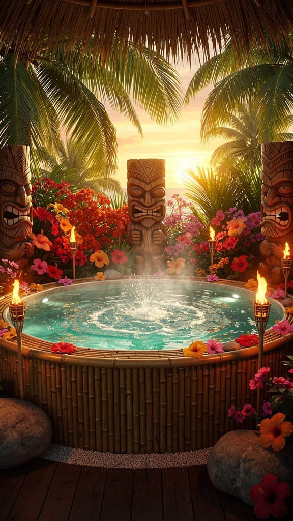 Tropical Tiki-Themed Jacuzzi
