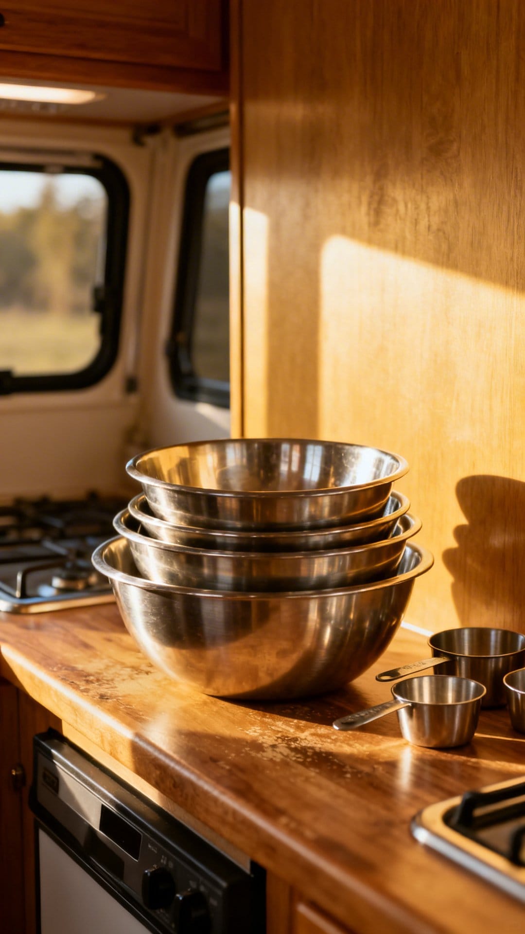 Use Nesting Bowls and Measuring Cups