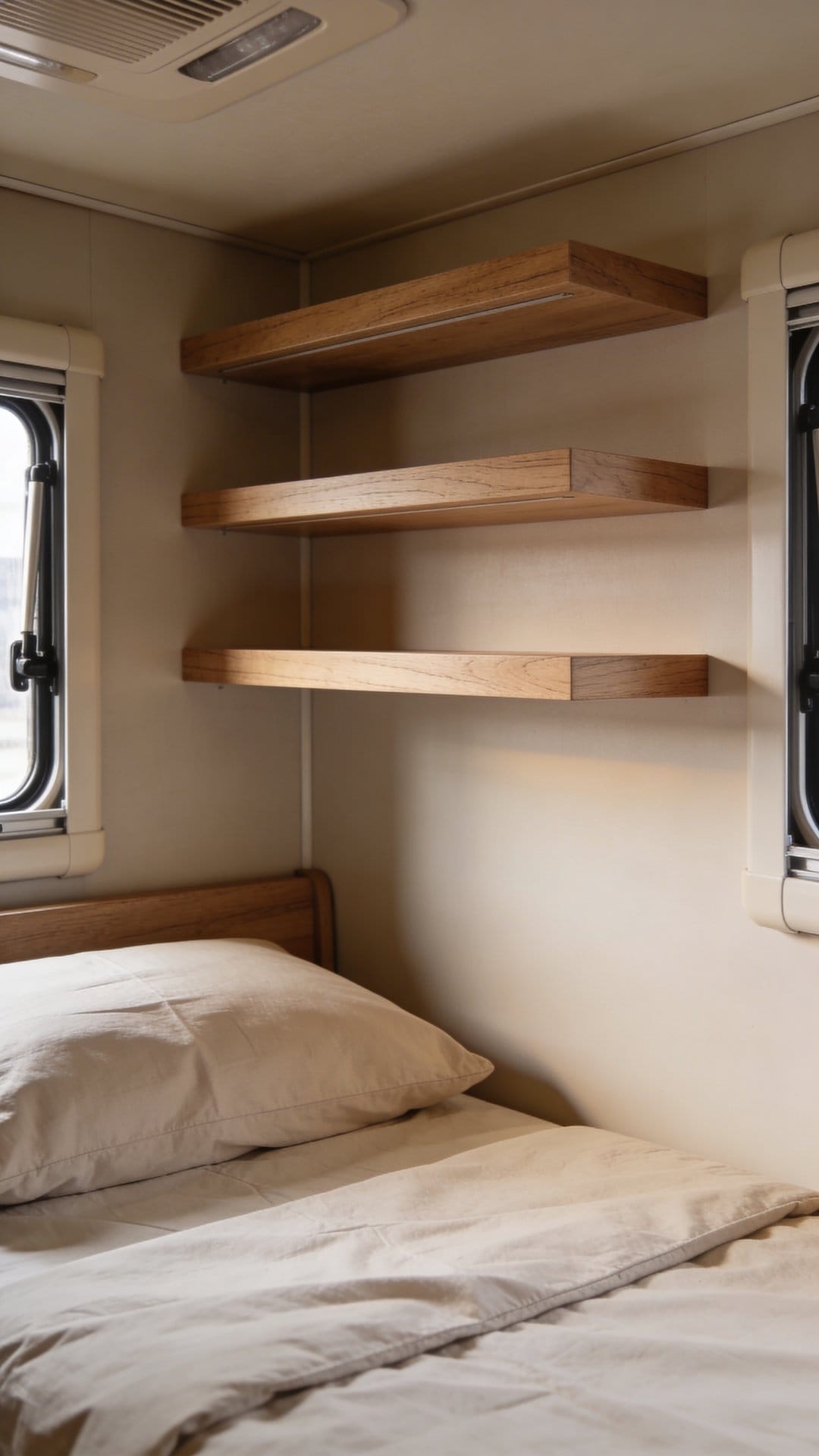 Use Space-Saving Floating Shelves