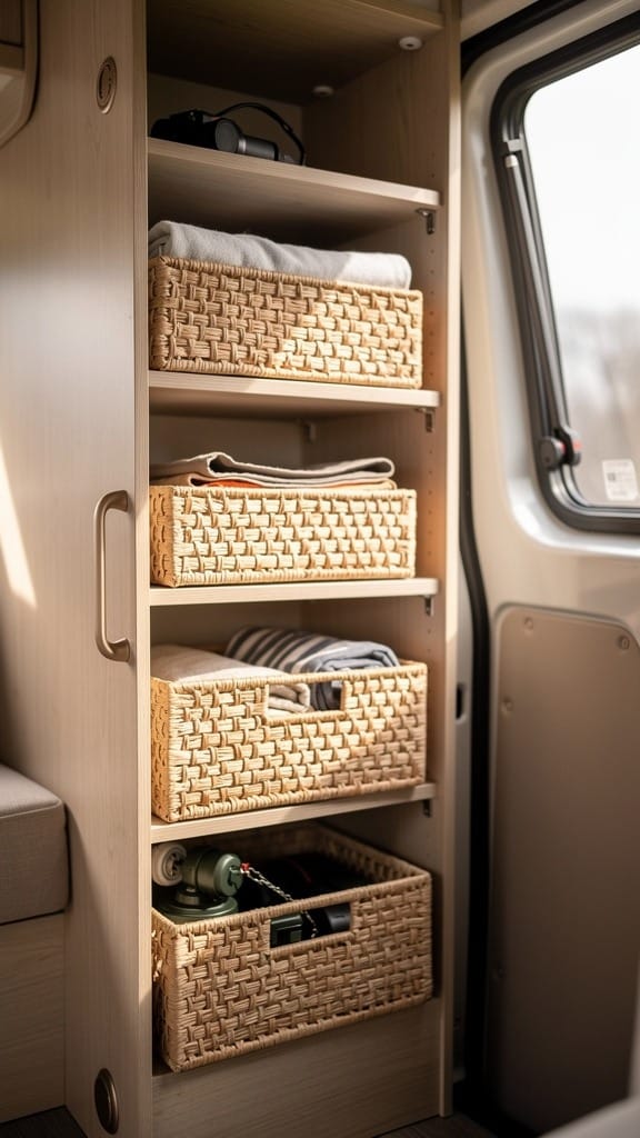 Use Woven Baskets for Storage