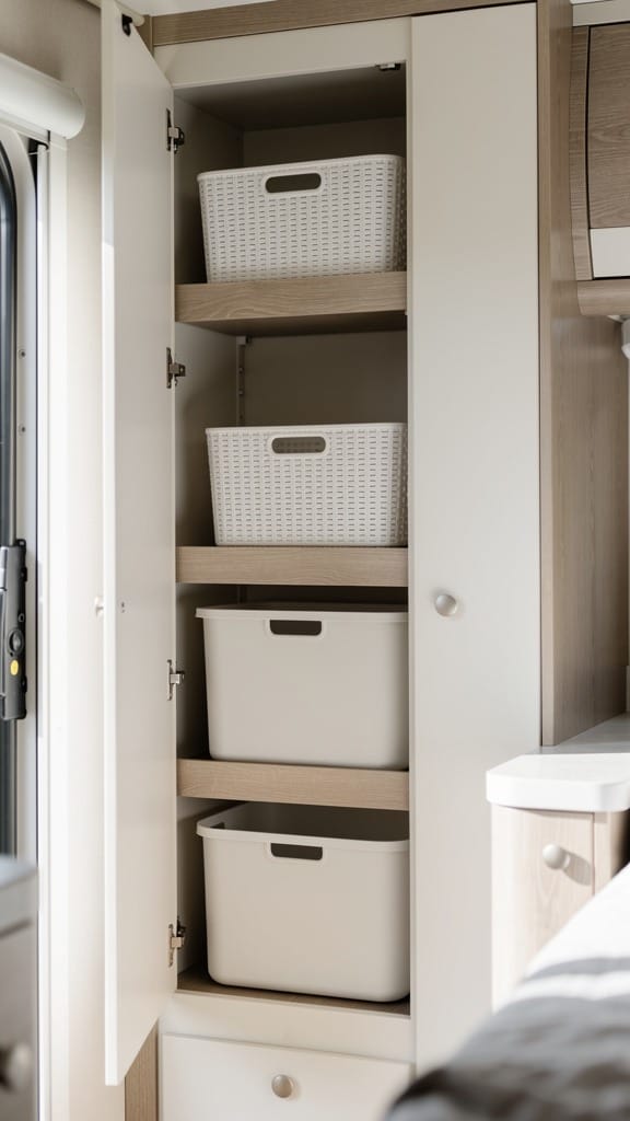 White Storage Bins and Organizers