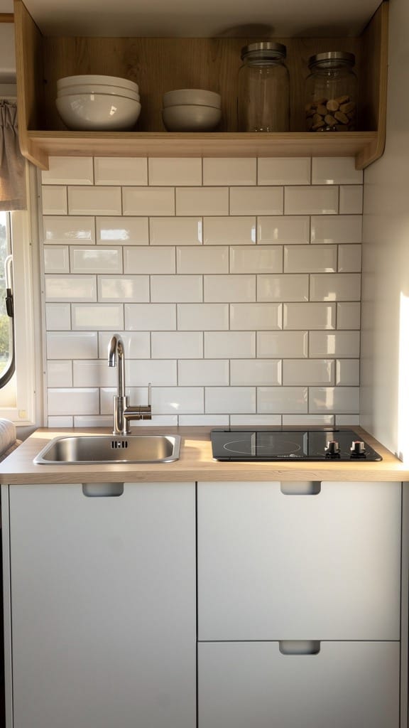 White Subway Tile Backsplash
