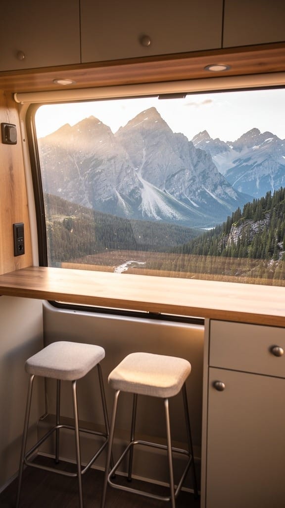 Window-Facing Bar Seating