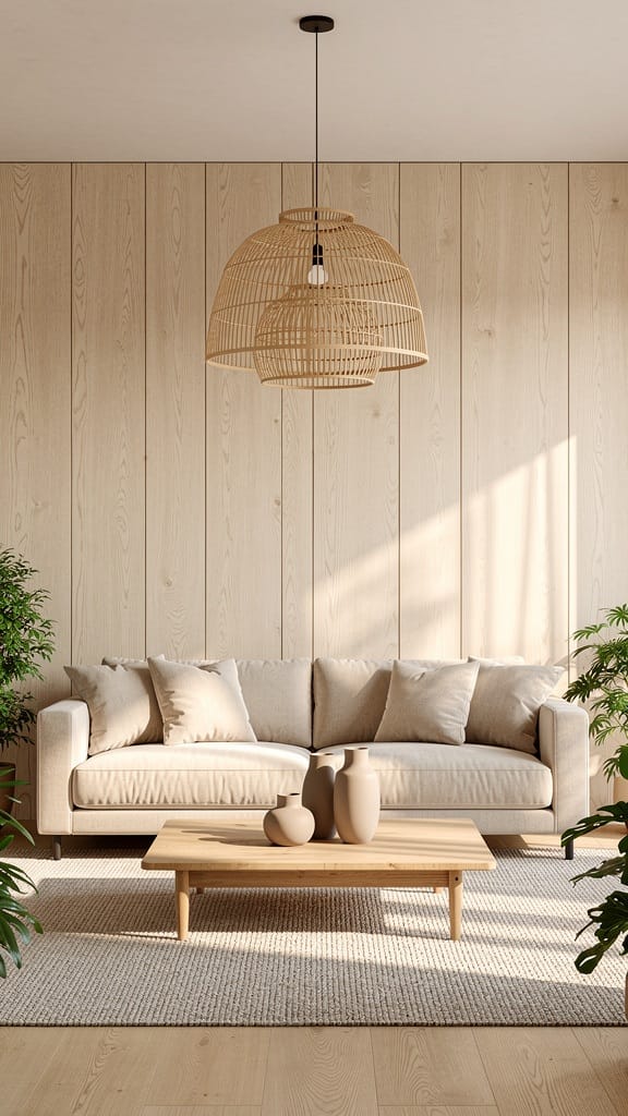 Wooden Wall Panels With a Light Finish