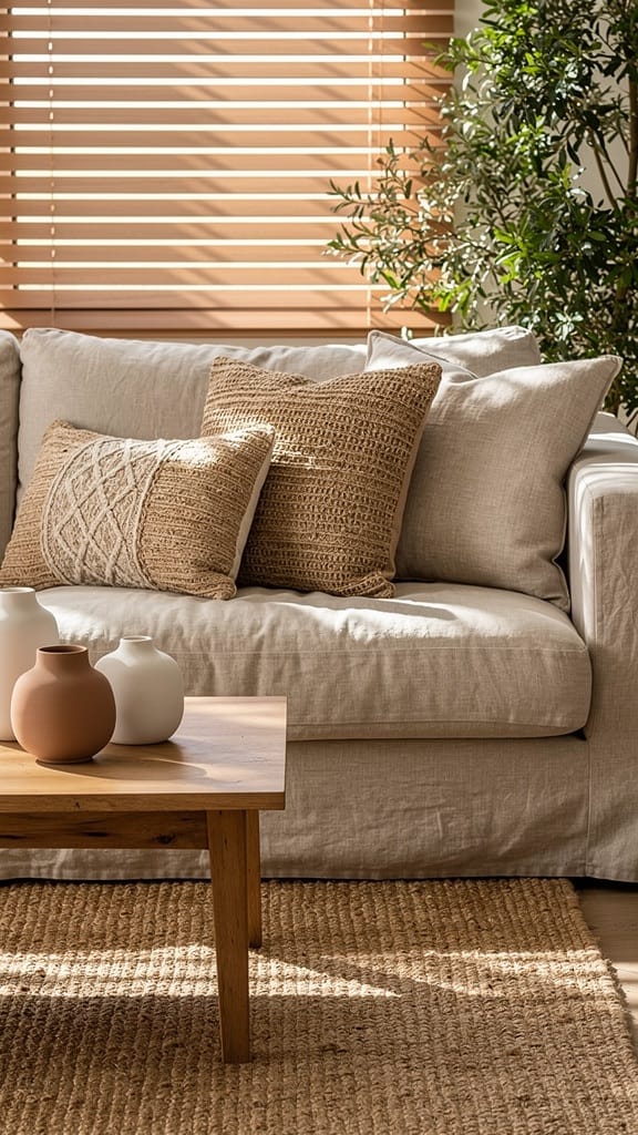 Woven Jute Accent Pillows