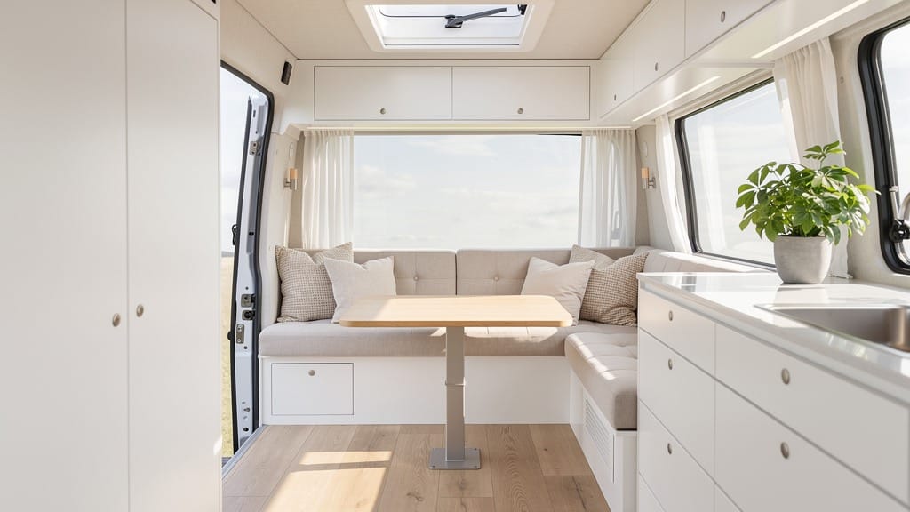 20 White Camper Interior Ideas for a Bright, Modern Retreat