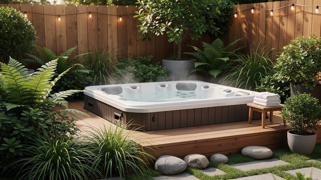 21 Small Jacuzzi Outdoor Ideas to Transform Tiny Backyards