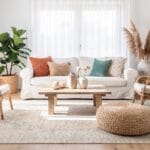 24 Summer Themed Living Room Rug Ideas from Coastal to Boho