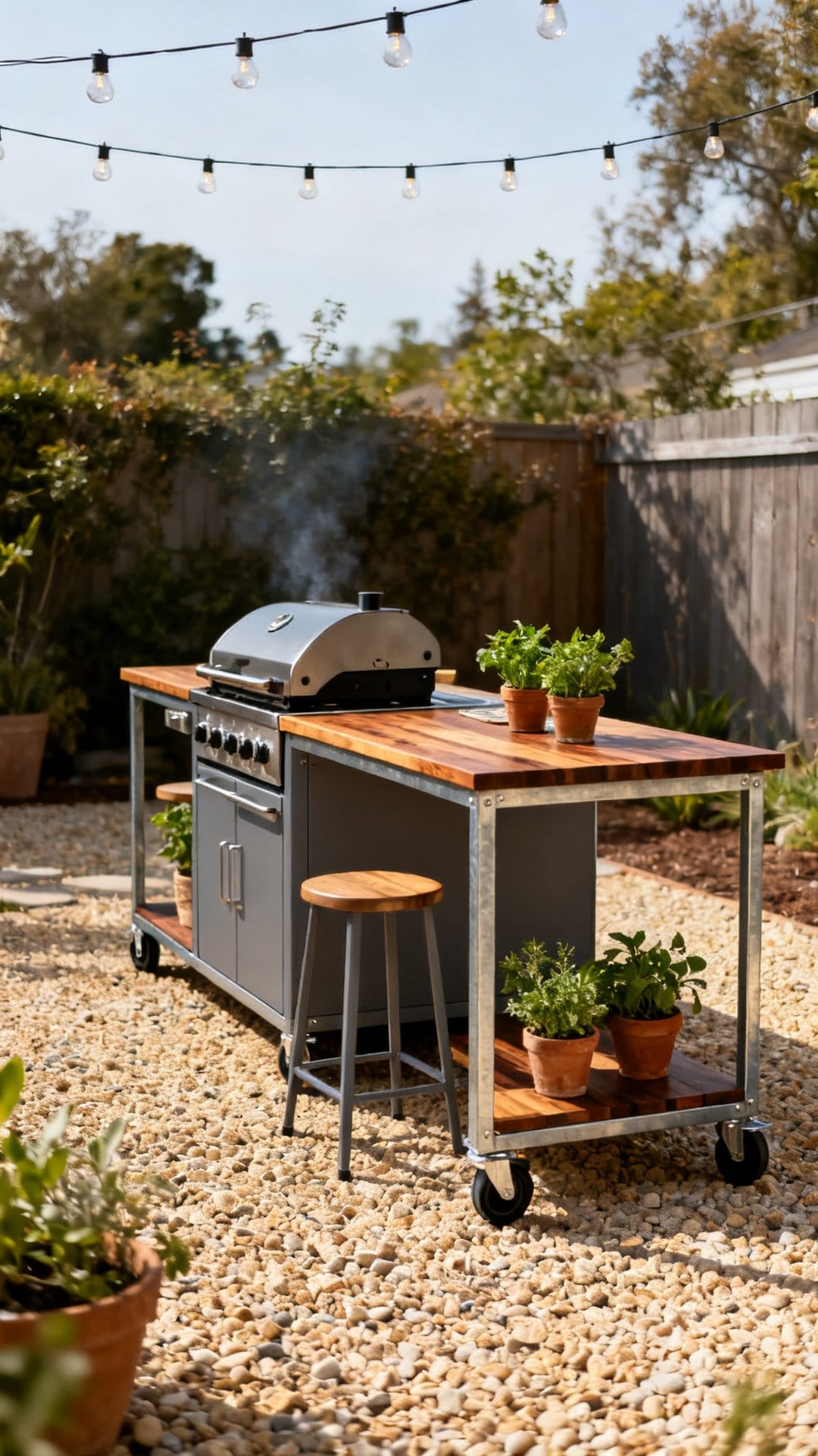 A Budget-Friendly Modular Outdoor Kitchen Setup
