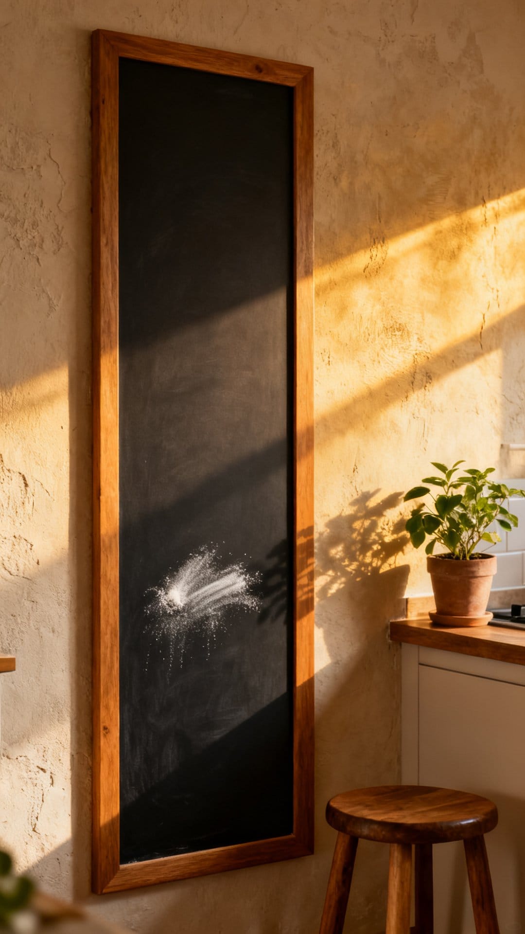 Add a Chalkboard Wall or Panel for Seasonal Charm