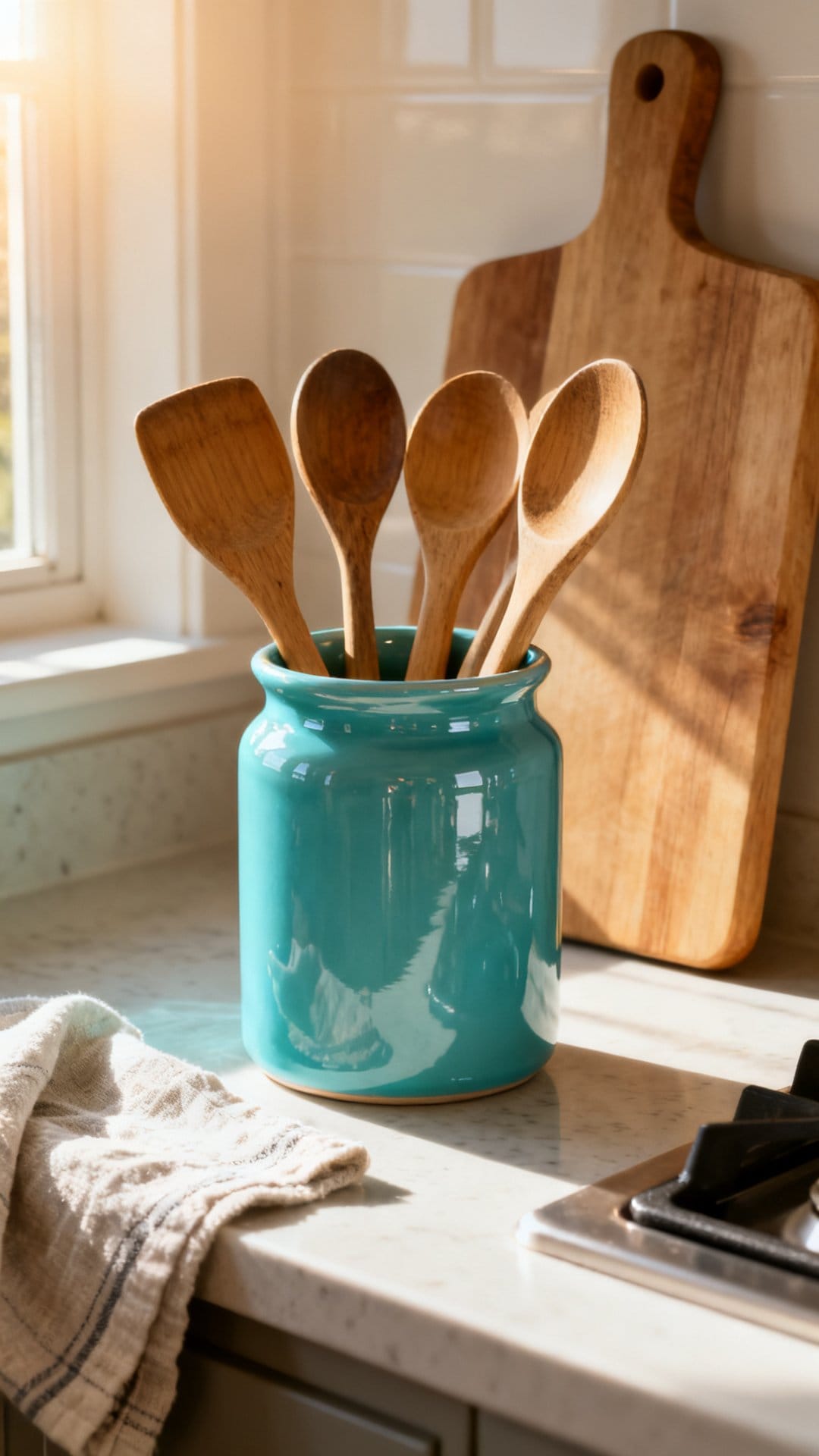 Add a Pop of Color with a Ceramic Utensil Holder