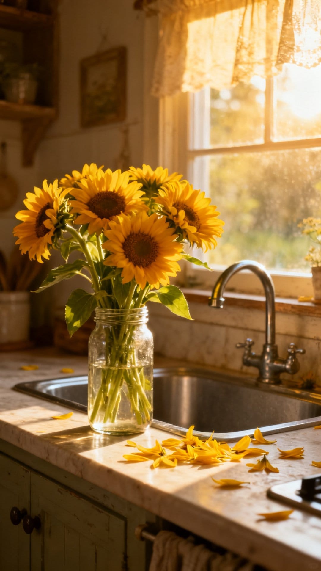 Bring in Sunflowers or Wildflowers as Weekly Decor