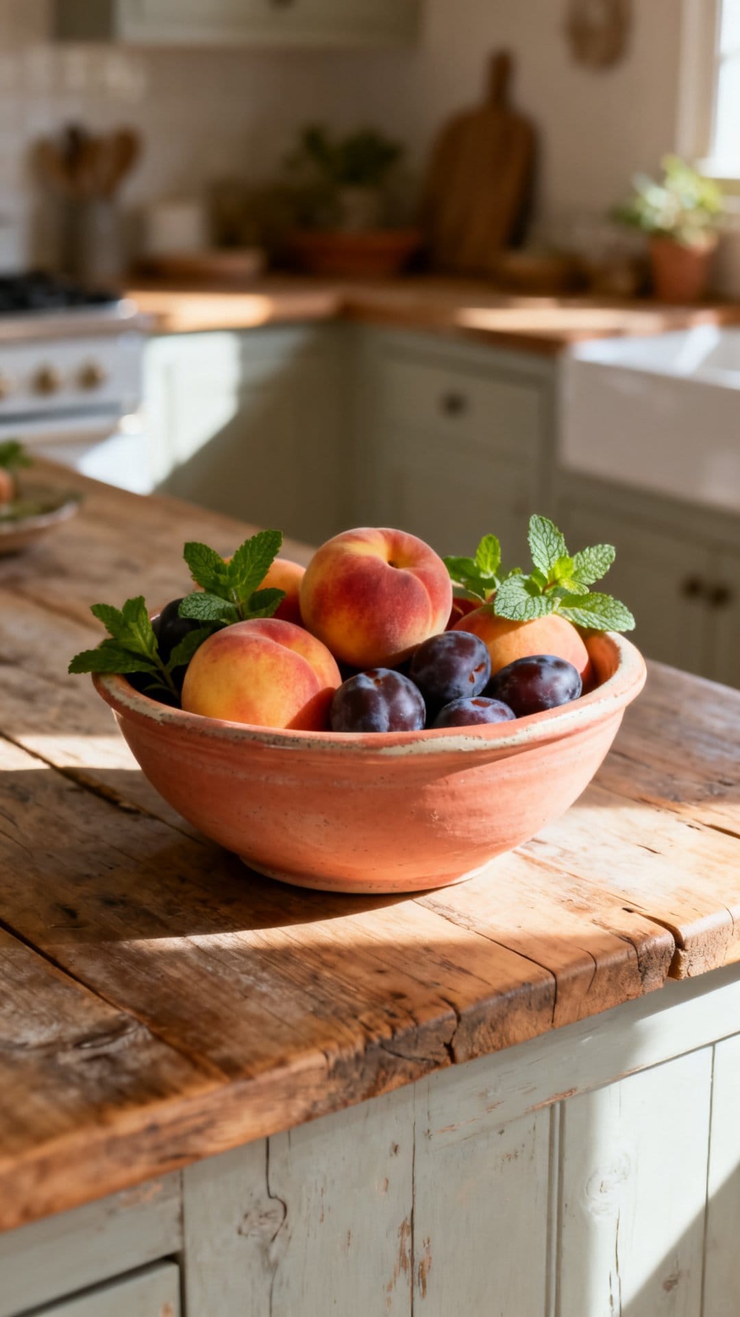 Bring in a Ceramic Fruit Bowl as a Centerpiece