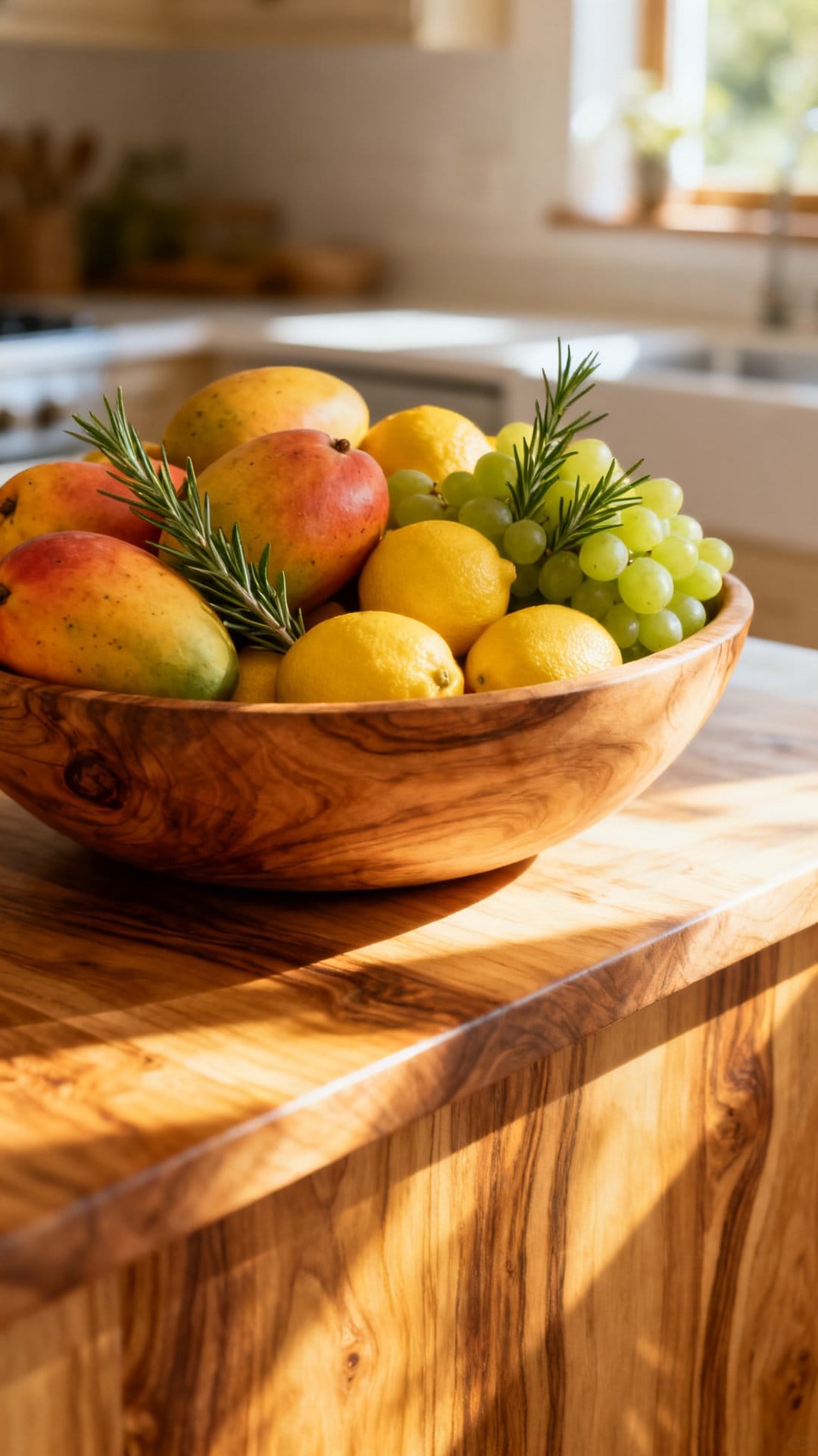 Bring in a Wooden Fruit Bowl as a Living Centerpiece