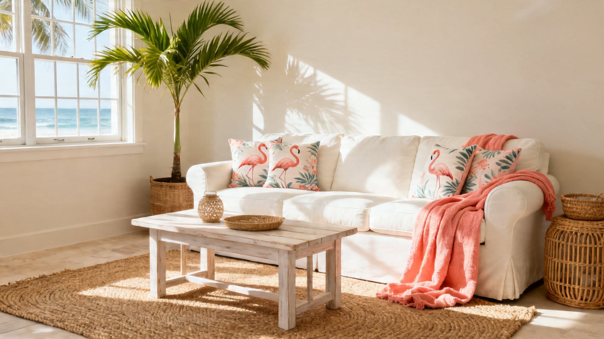 Building a Color Palette Around Your Flamingo Summer Pillows