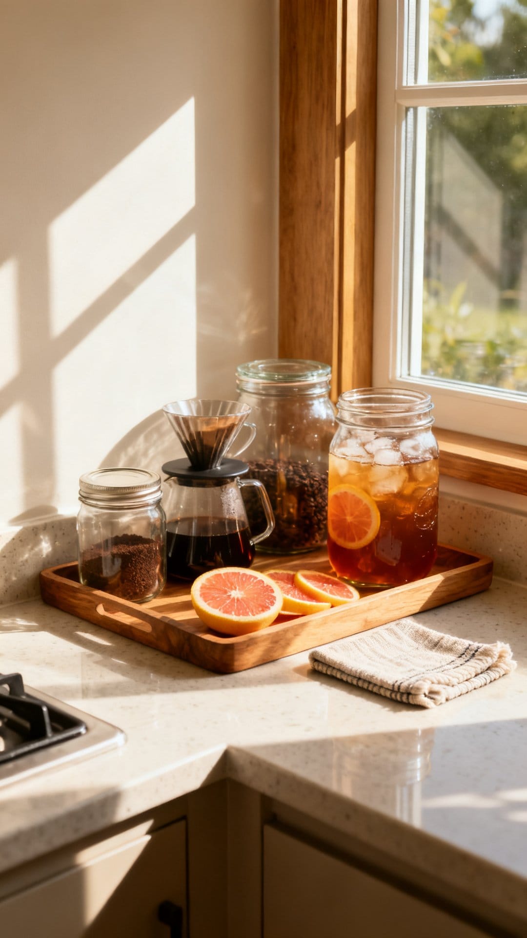 Create a Simple Coffee or Beverage Station With Summer Flair