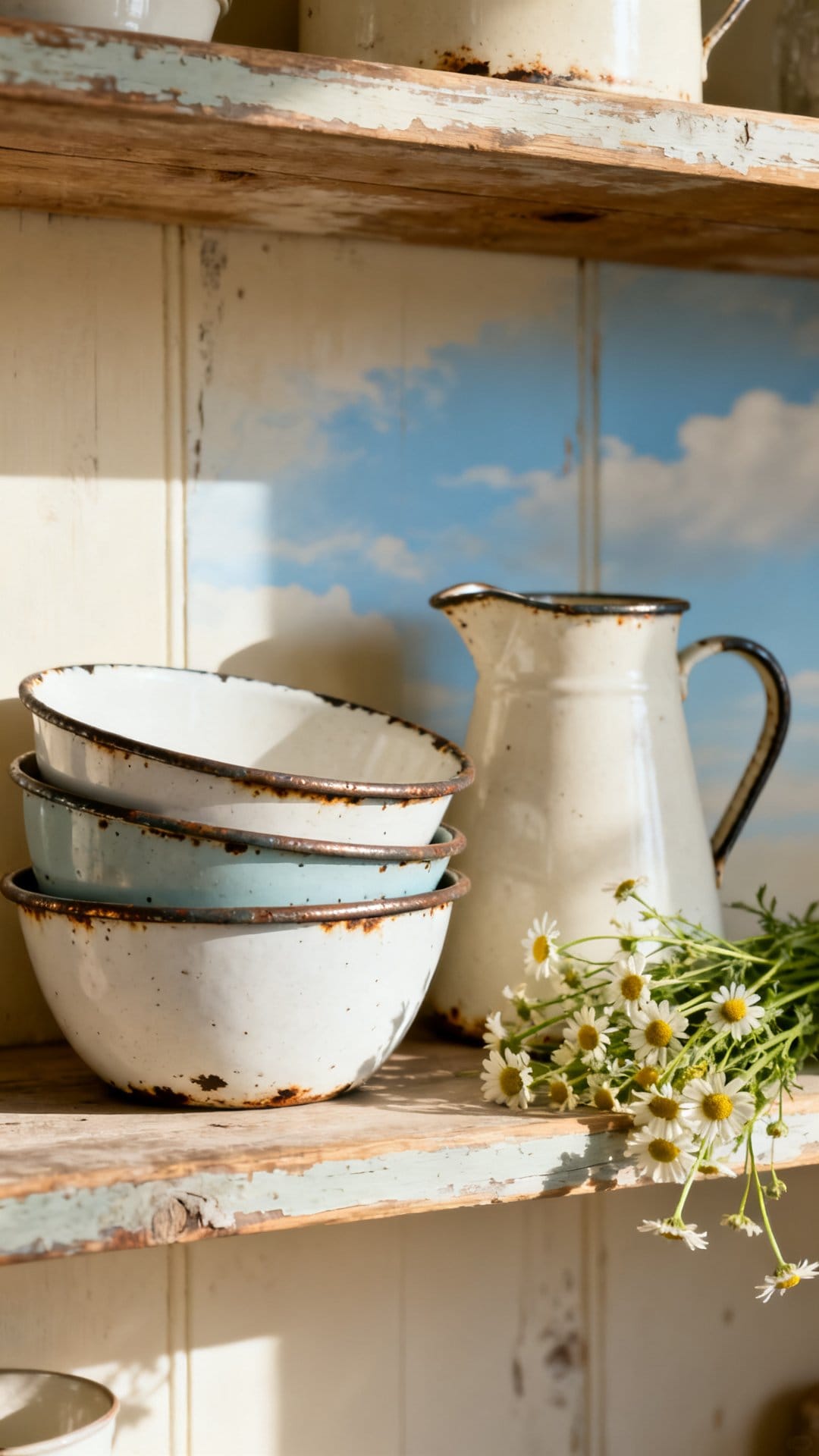 Display a Vintage-Style Enamelware Collection