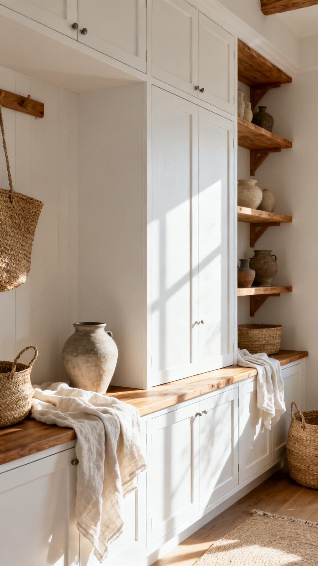 Embrace a White and Warm Wood Color Story