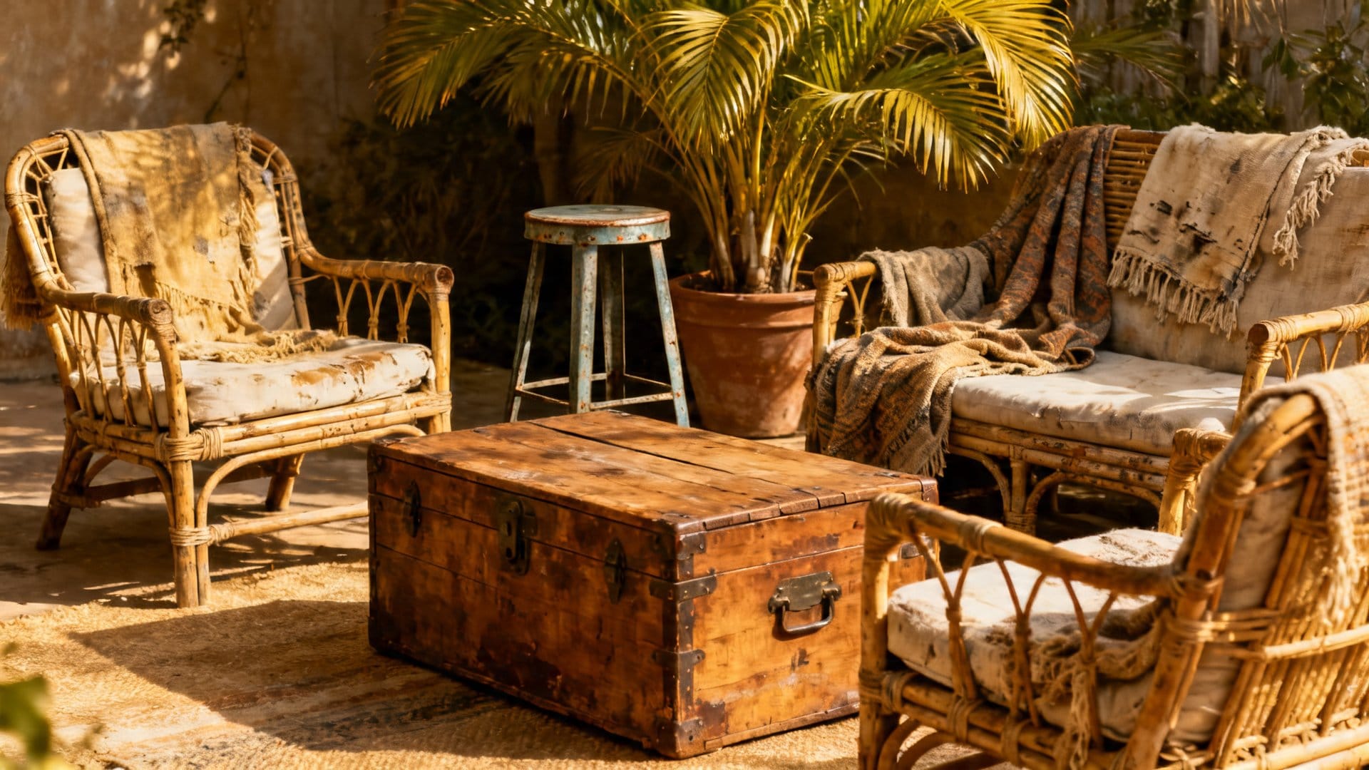 Furniture with Soul: Rattan, Wood, and Vintage Finds