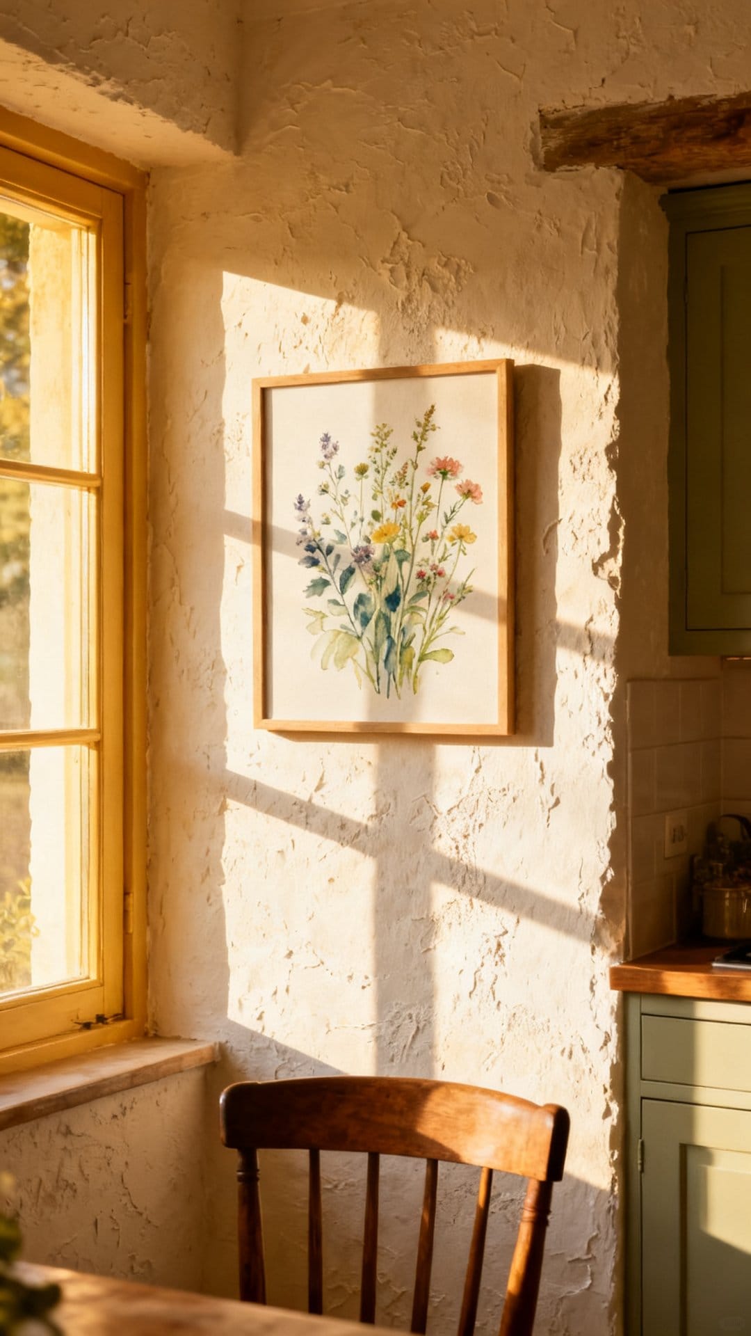 Hang a Simple Botanical Print or Watercolor Art