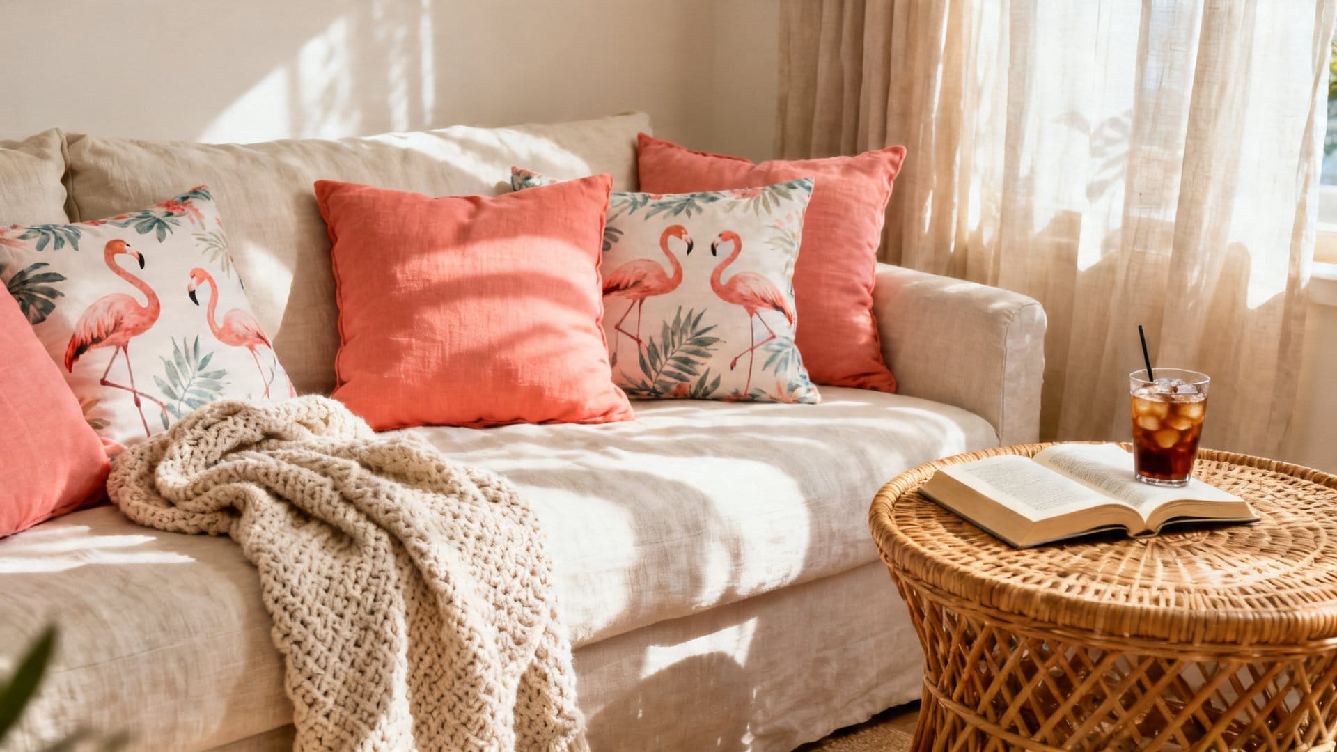 How to Layer Flamingo Pillows Without Overdoing It