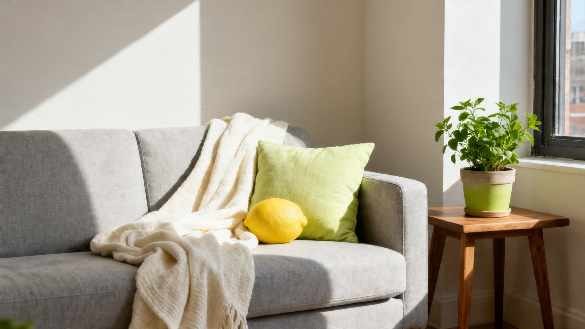 How to Style Citrus Pillows in Smaller or Neutral Spaces