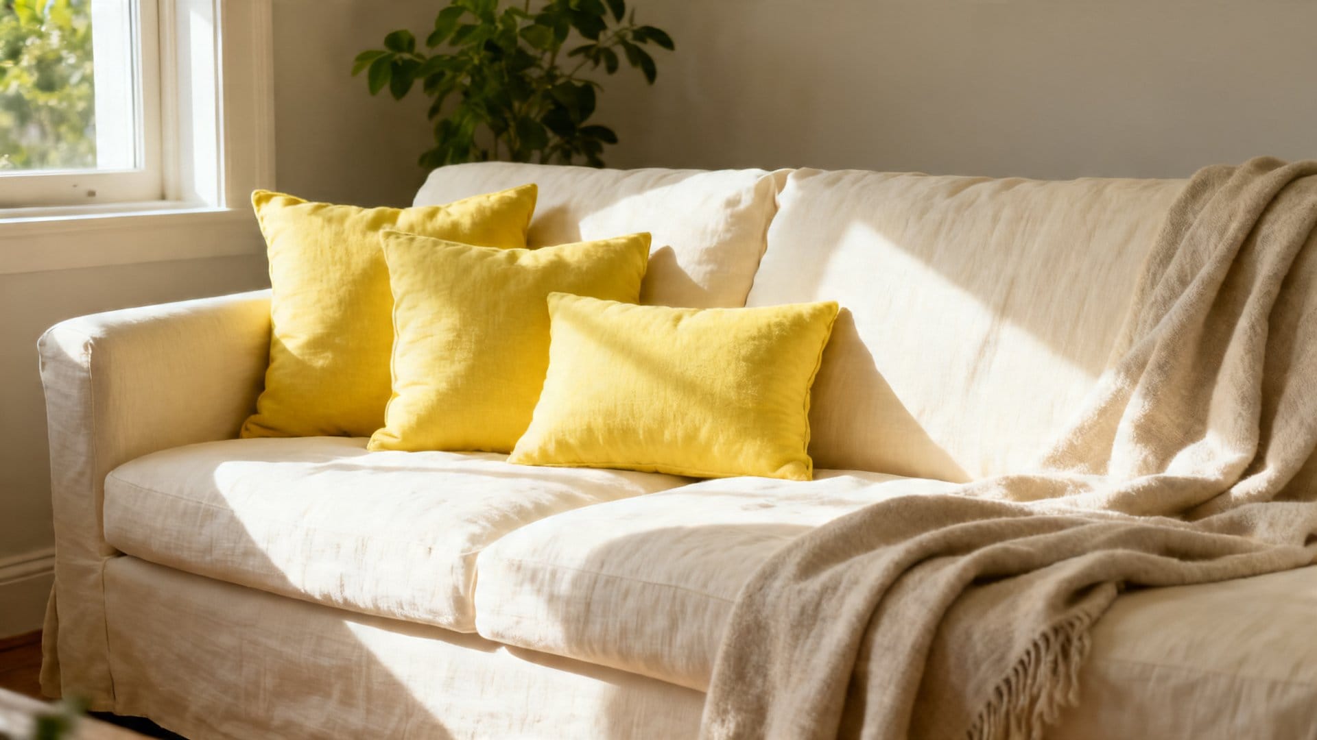 How to Style Lemonade Pillows on a Sofa Without Overdoing It
