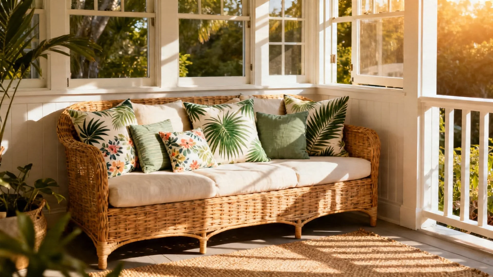 How to Style Tropical Summer Pillows in Different Rooms
