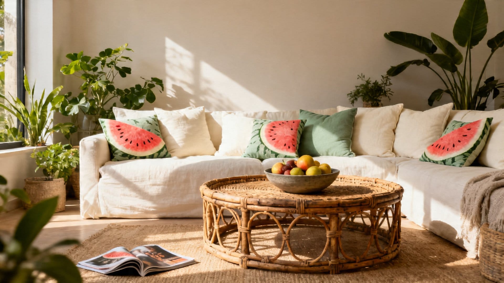 How to Style Watermelon Pillows Without Overdoing It