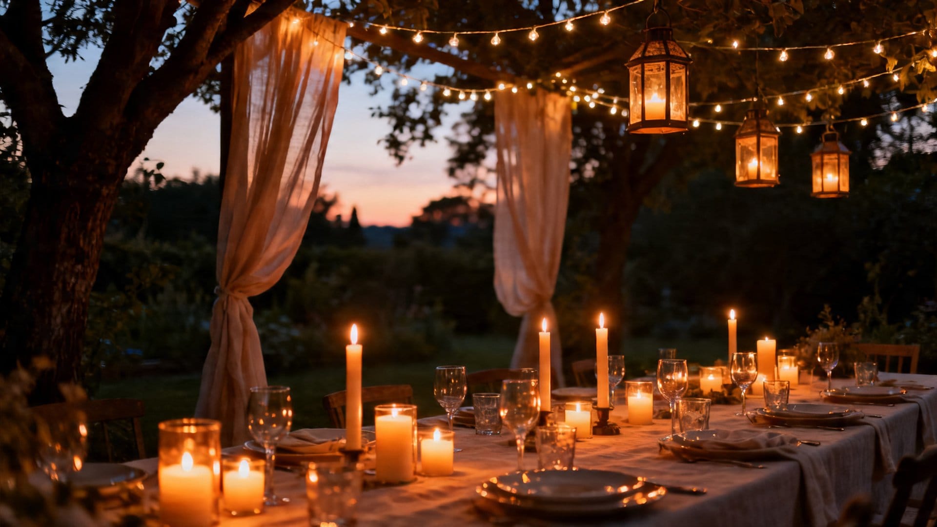 Lighting Your Garden Party as the Sun Goes Down