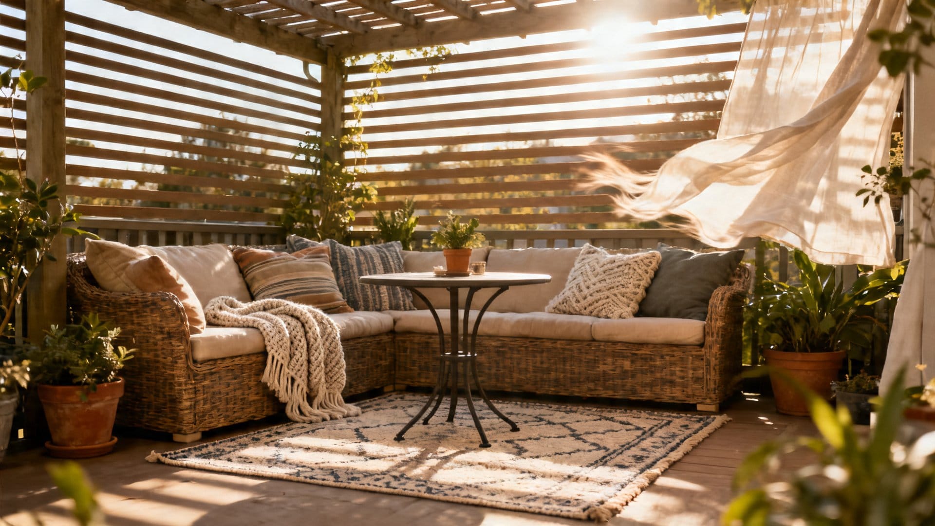 Outdoor Rugs, Cushions, and the Art of the Cozy Seating Area