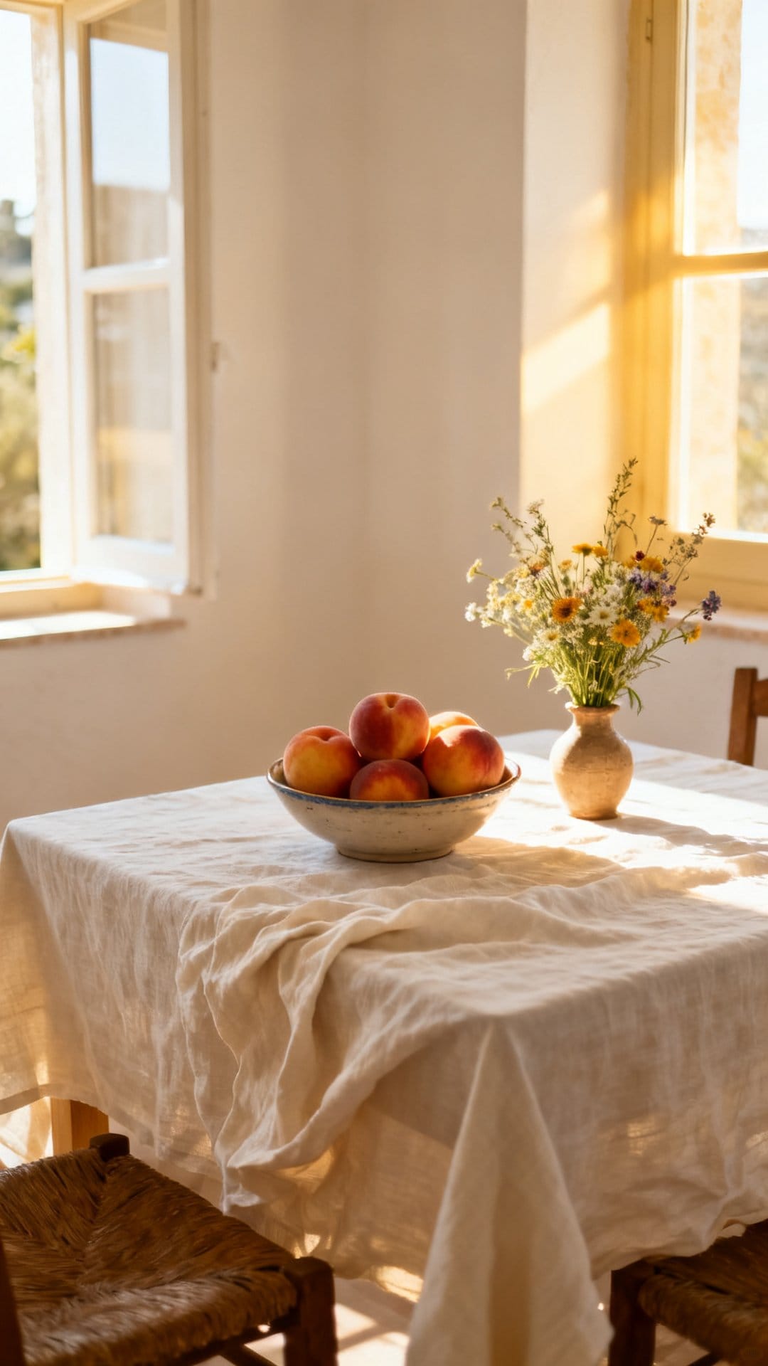 Refresh Your Kitchen Table with a Linen Tablecloth