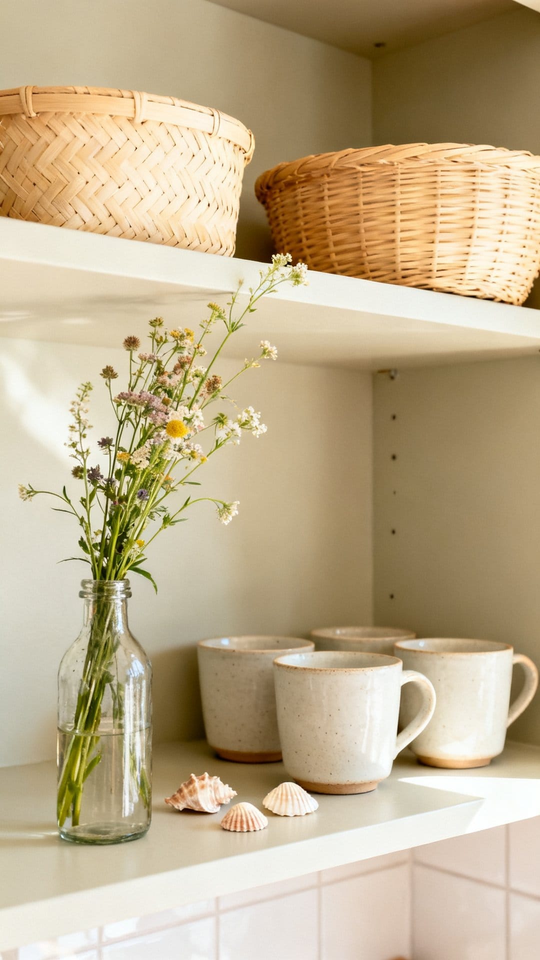 Style an Open Shelf Like a Summer Vignette