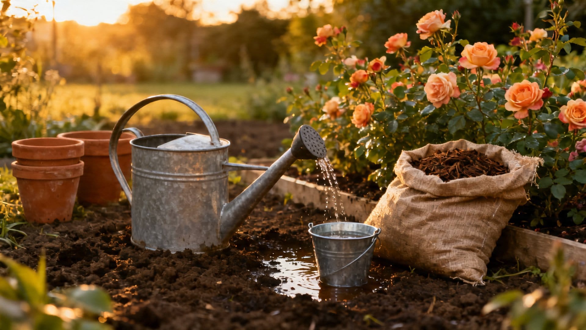 Summer Rose Garden Care: Watering, Feeding, and Mulching