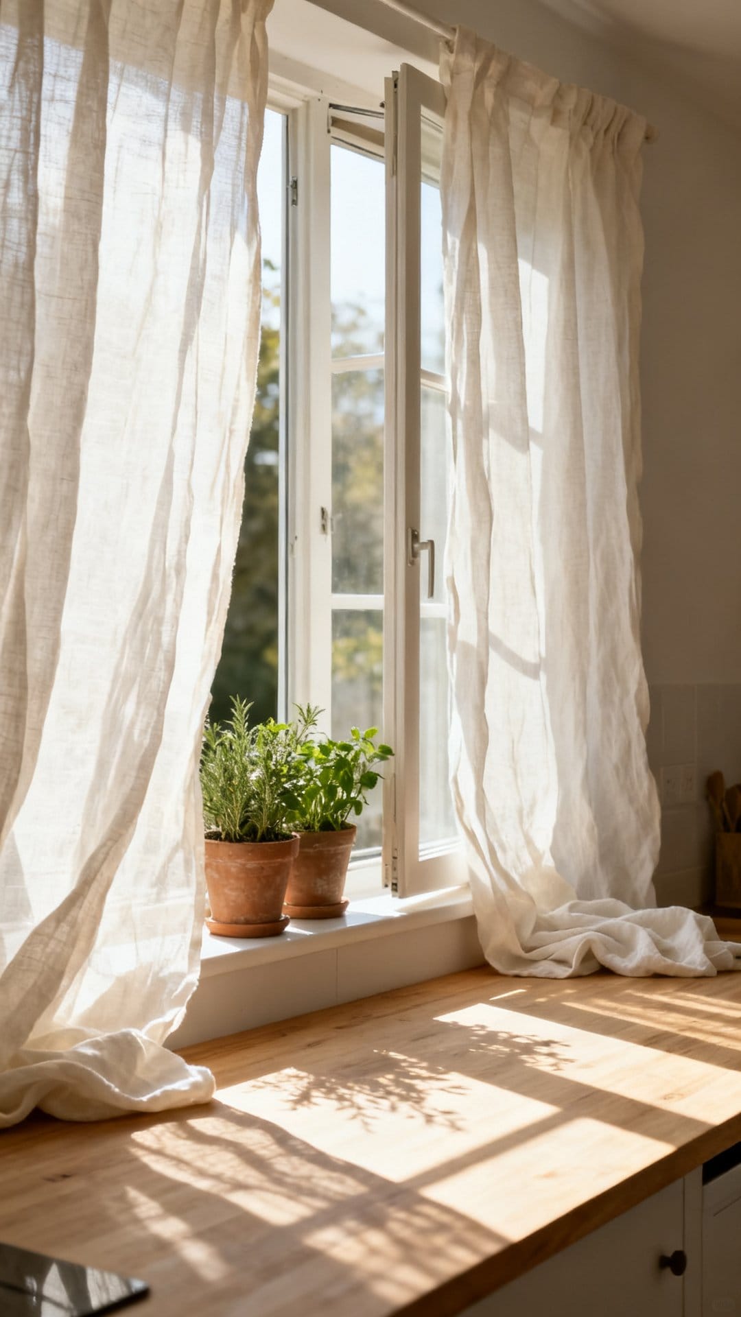 Swap Your Window Treatments for Sheer Linen Panels