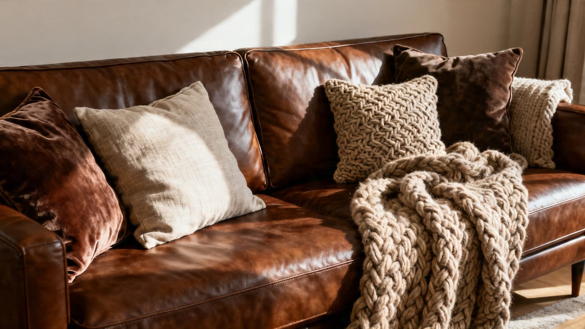 Textures That Make a Brown Couch Come Alive
