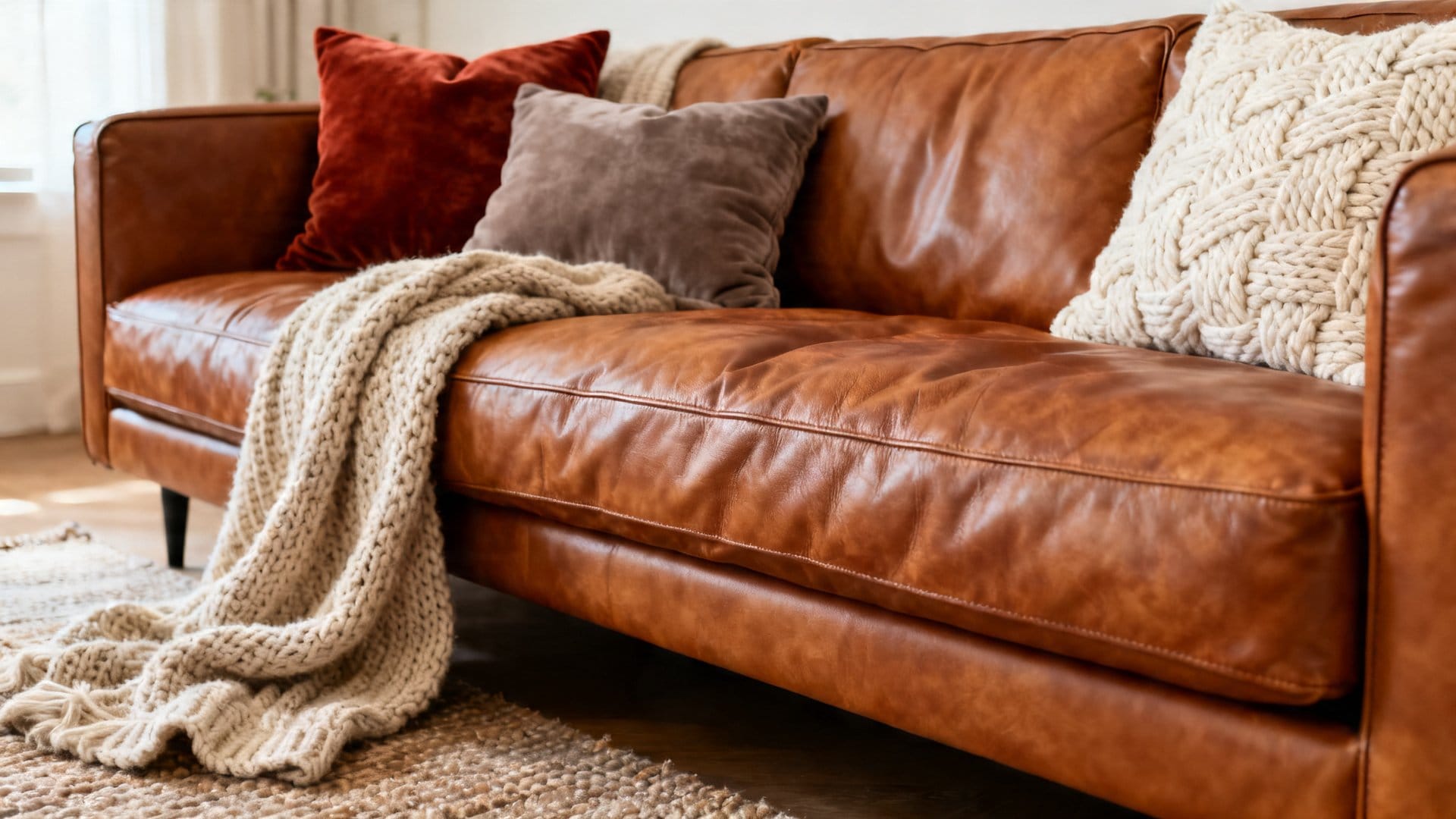 The Best Textures and Fabrics for Leather Sofa Pillows