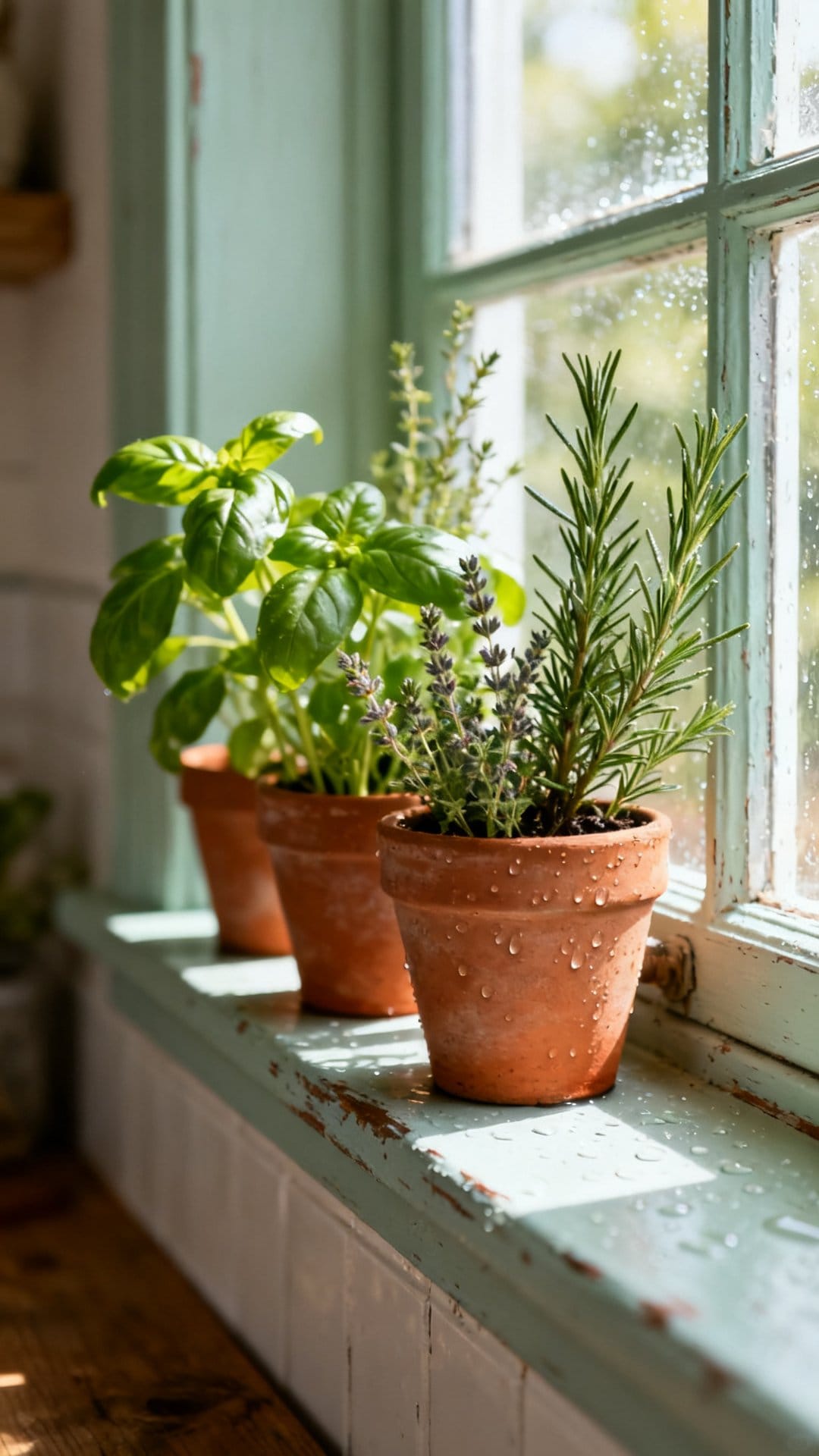 Use an Herb Garden on the Windowsill as Living Decor