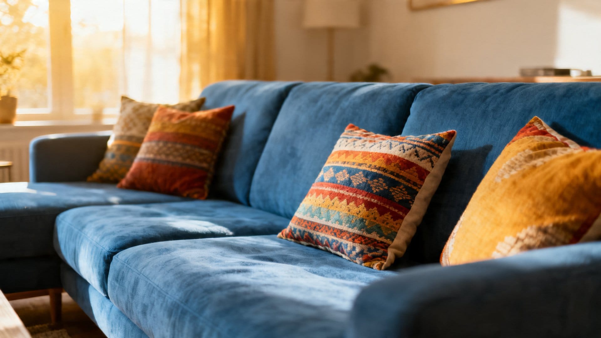 Best Decorative Pillows for Blue Couch and Leather Sofas