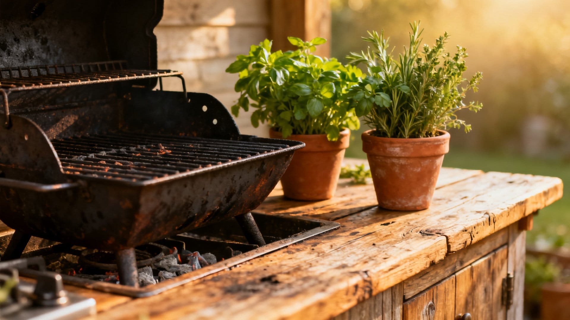 Build a Small DIY Outdoor Summer Kitchen on a Budget