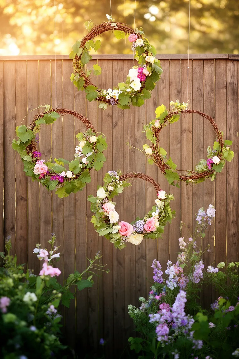 Hanging floral hoop variation 2