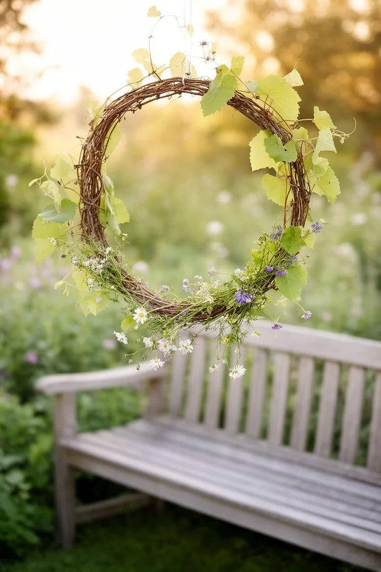 Hanging floral hoop variation 5