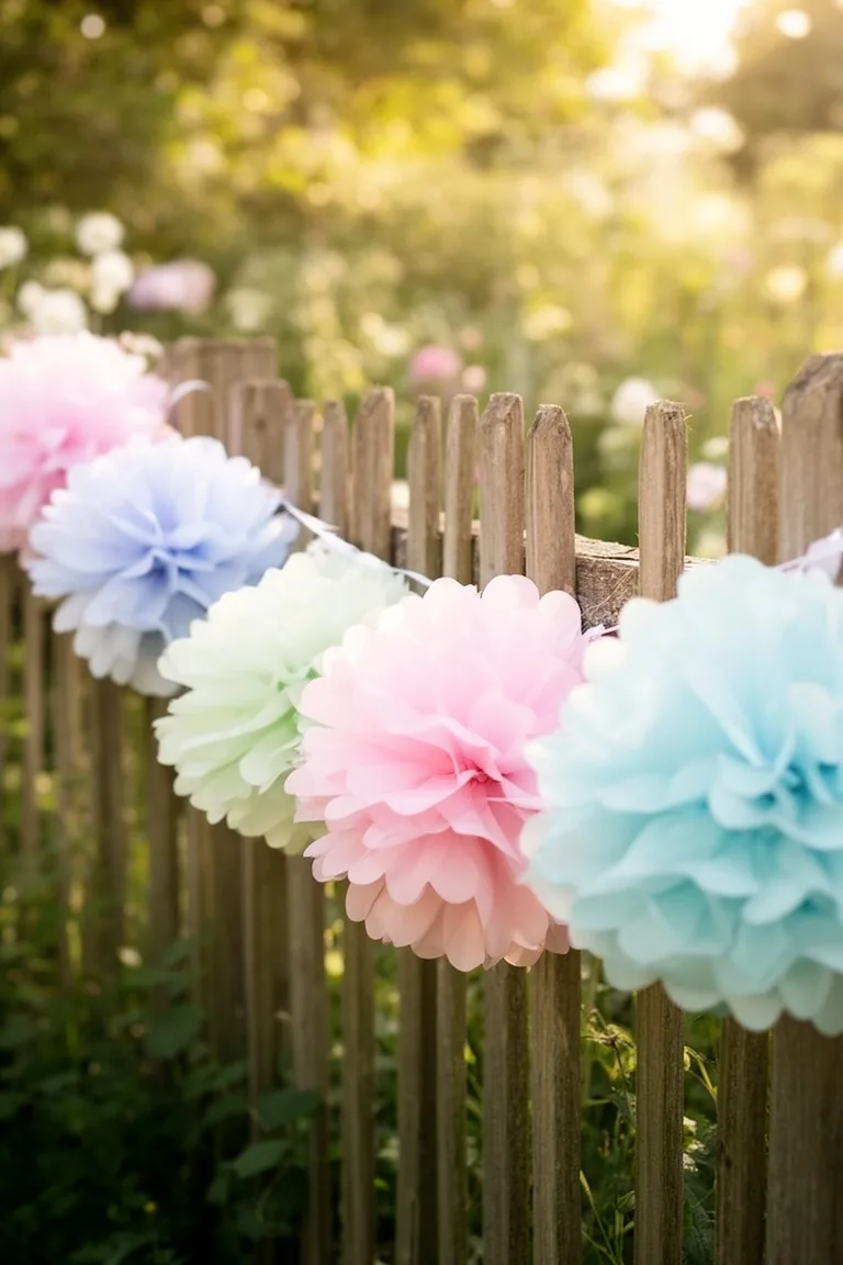 Paper pom-pom arrangement variation 4