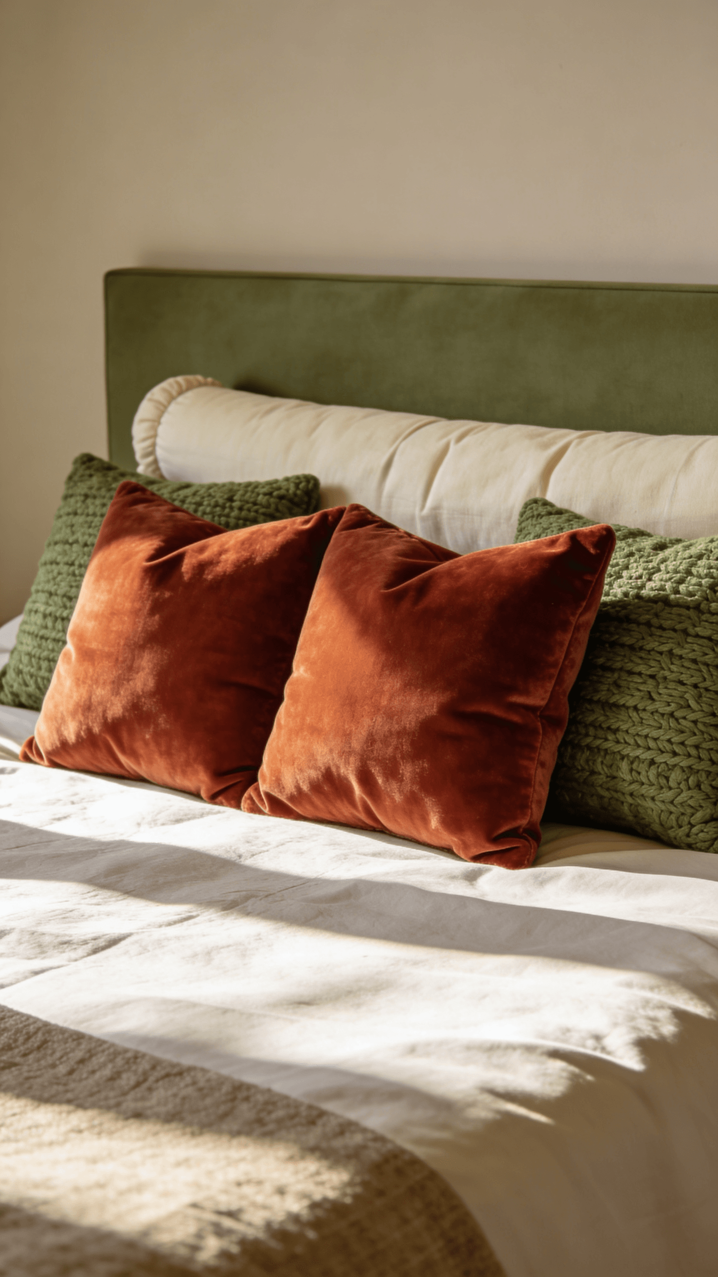 Sage green and terracotta bedroom idea 10