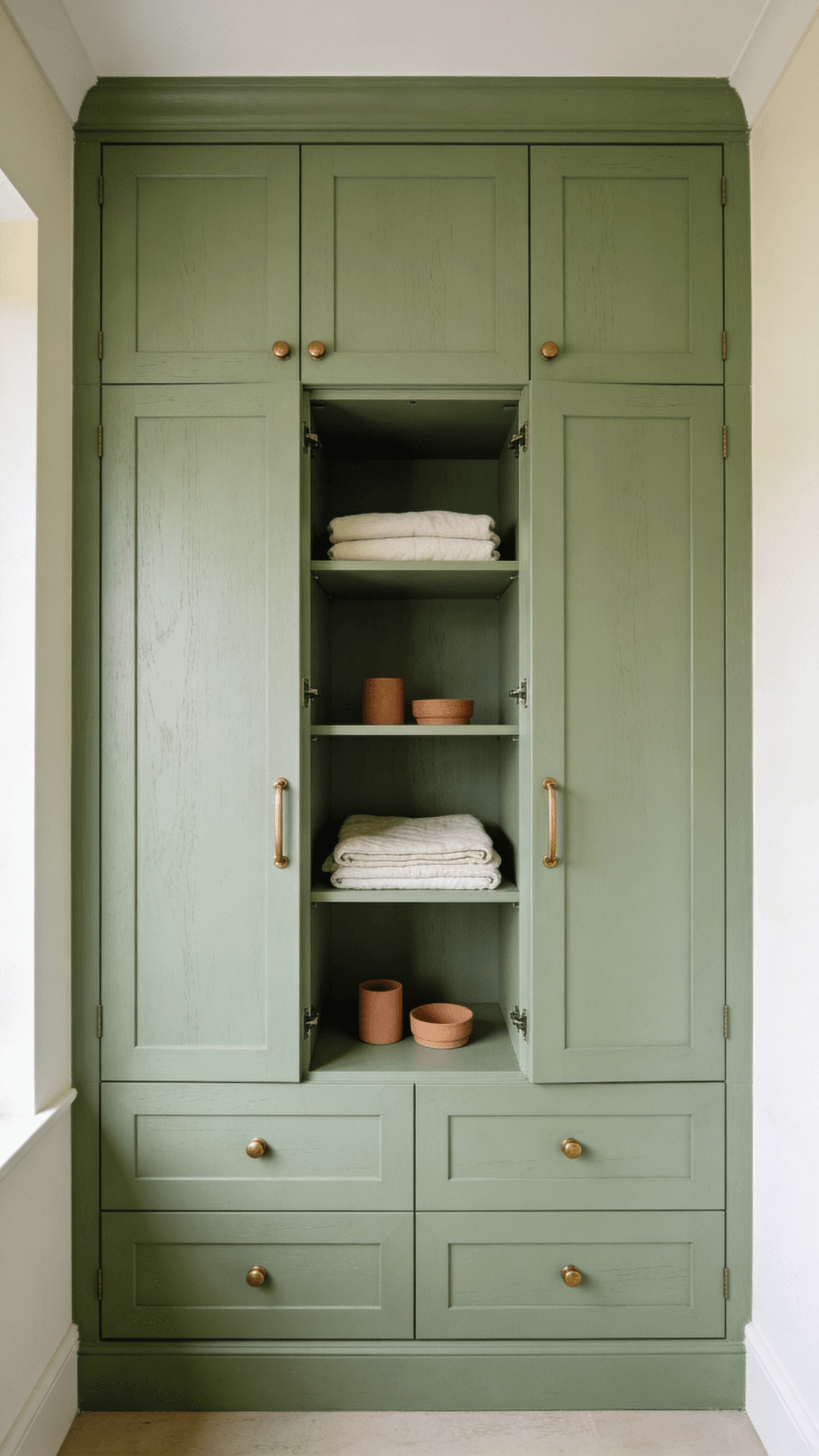 Sage green and terracotta bedroom idea 20