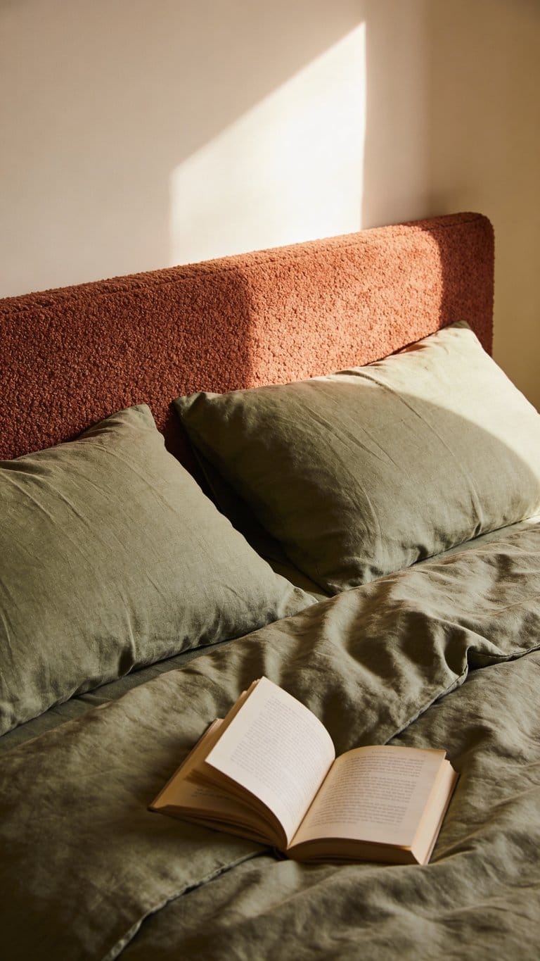 Sage green and terracotta bedroom idea 2