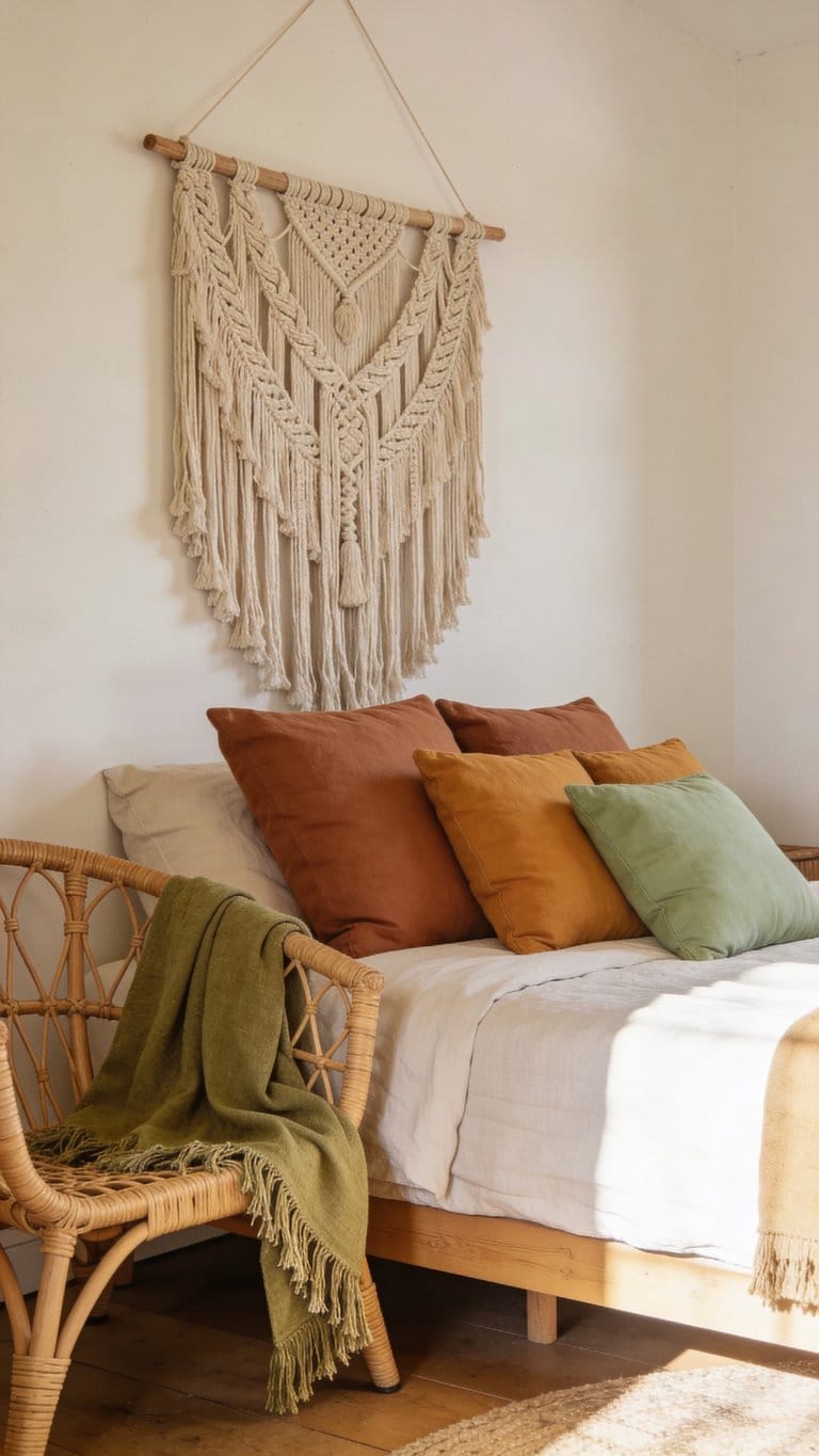 Sage green and terracotta bedroom idea 9