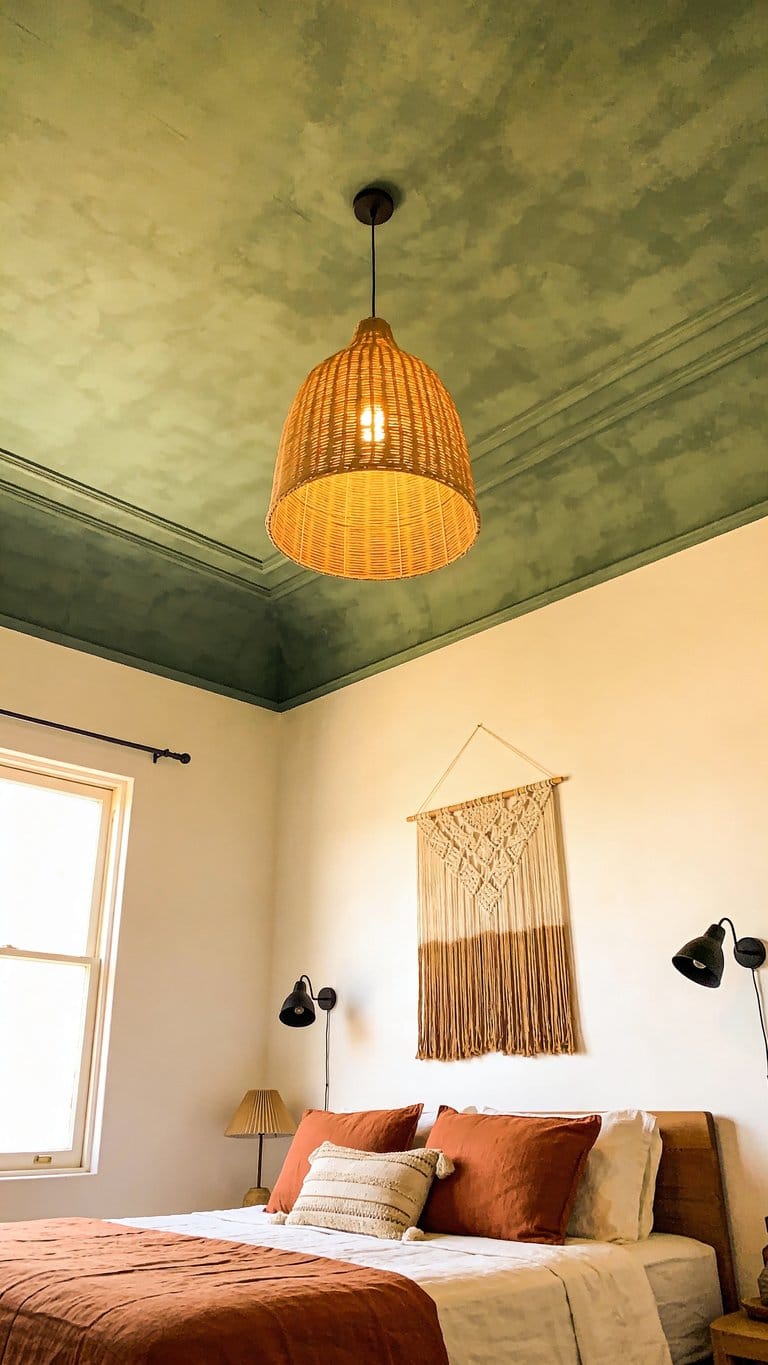 Sage green and terracotta bedroom idea 21