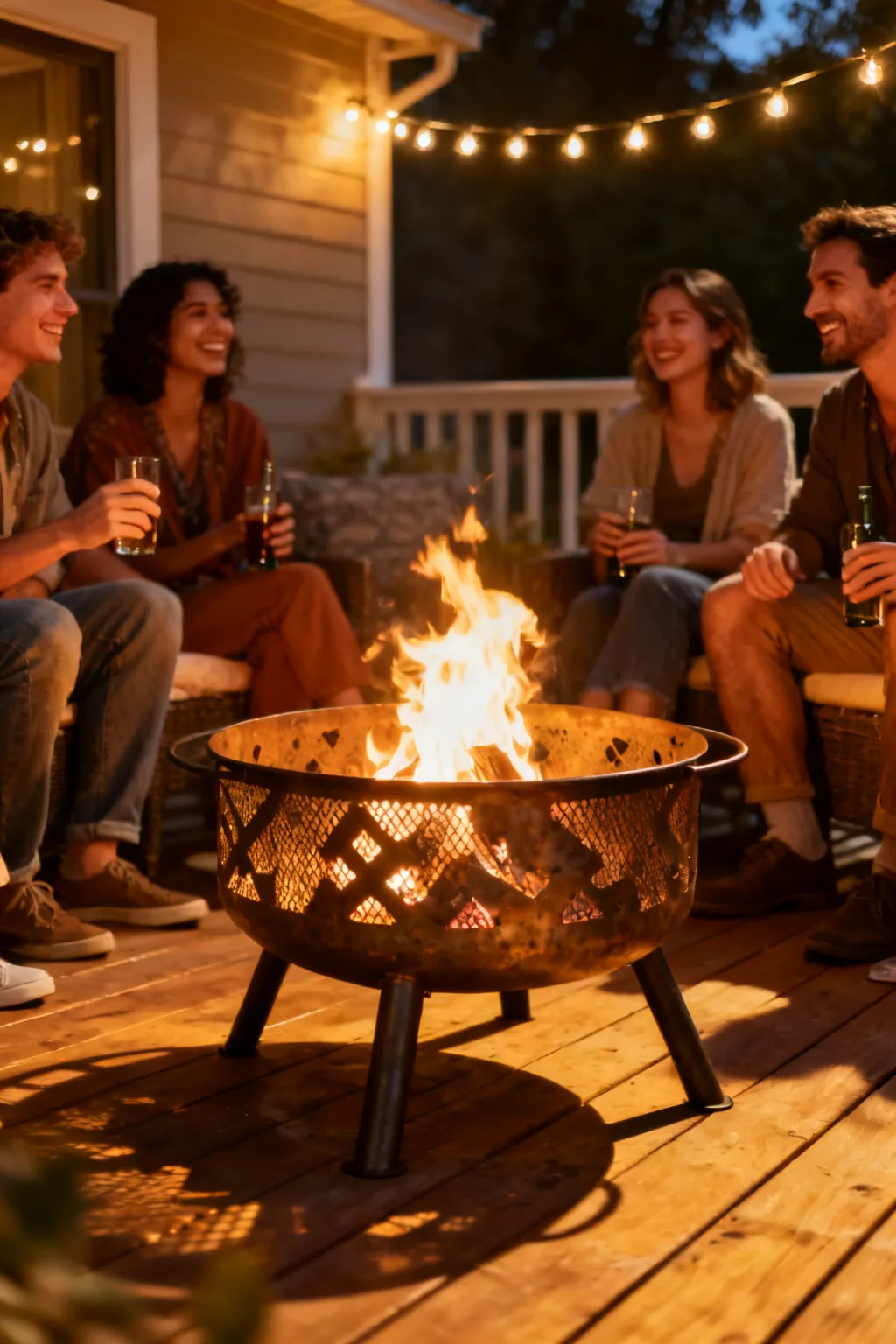 DIY fire bowl on small budget patio